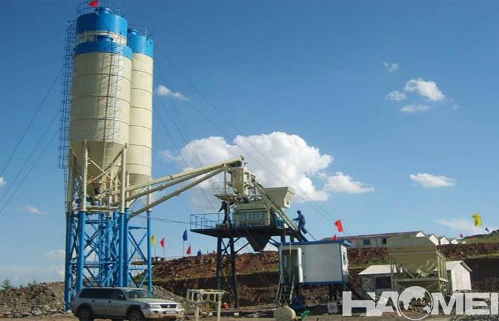 wet concrete mixing plant