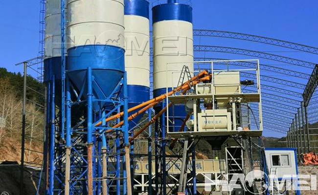 commercial concrete mixing plant